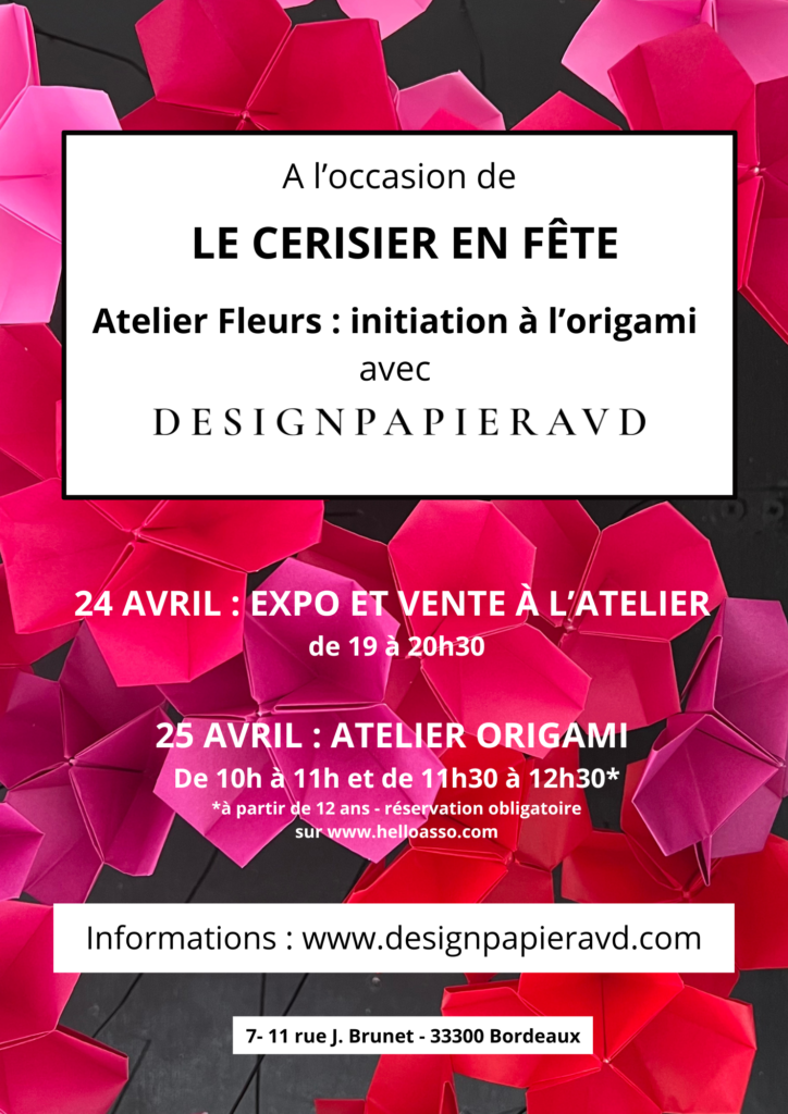 Affiche évènement "le cerisier en fête". En collaboration avec le Cerisier, à Bordeaux le 24 et 25 avril
